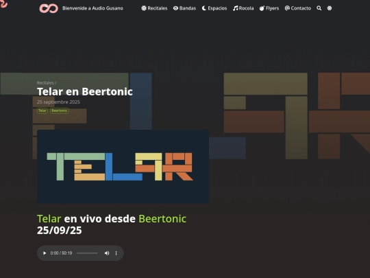 recitales/beertonic/telar screenshot