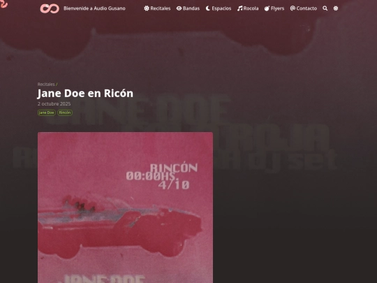 recitales/rincon/janedoe screenshot