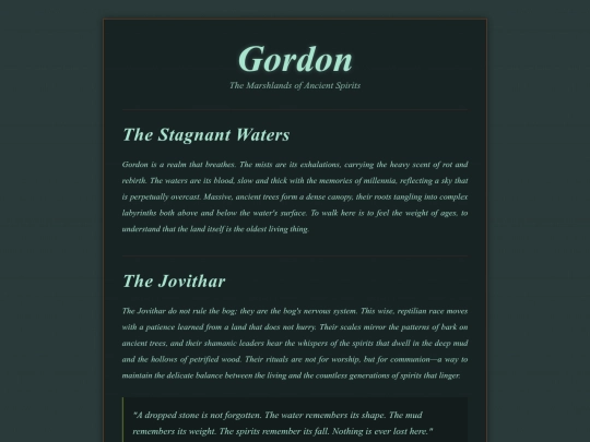 gordon-dossier screenshot
