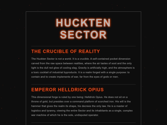 huckten-sector-dossier screenshot