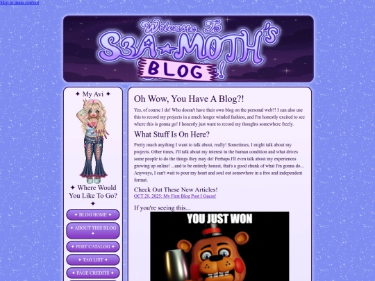 blog screenshot