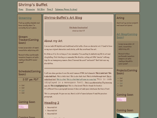 art_blog screenshot