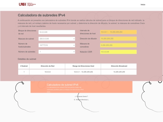 ipv4-subredes-calculadora screenshot