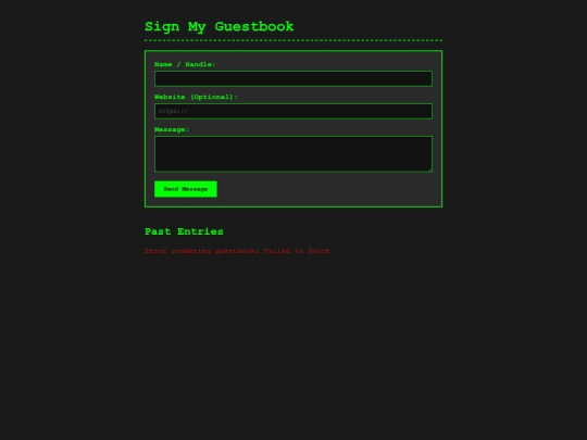 guesbook screenshot