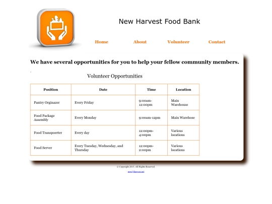 volunteer screenshot