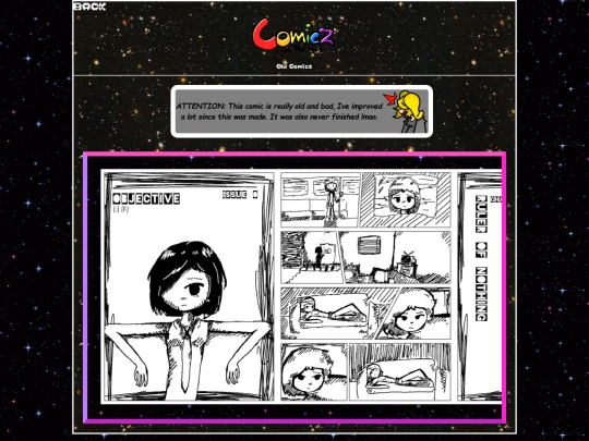 pages/webcomics screenshot