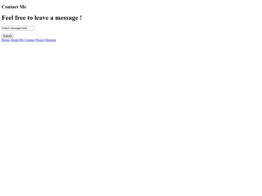 Portfolio/contact screenshot