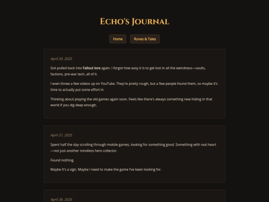 Journal screenshot