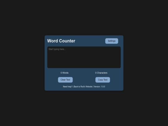 Rod's Webㄹ/WordCounter screenshot
