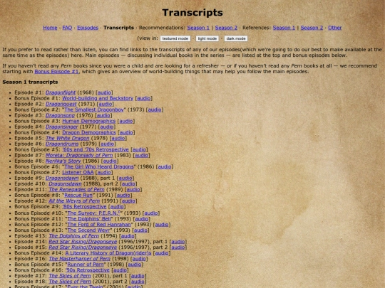 transcripts screenshot