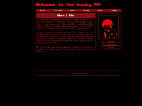 about-me screenshot