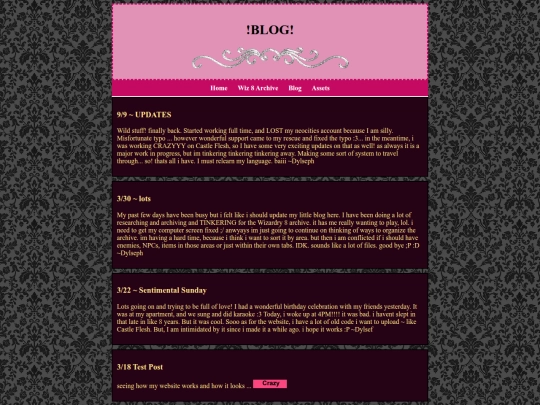 Blog screenshot