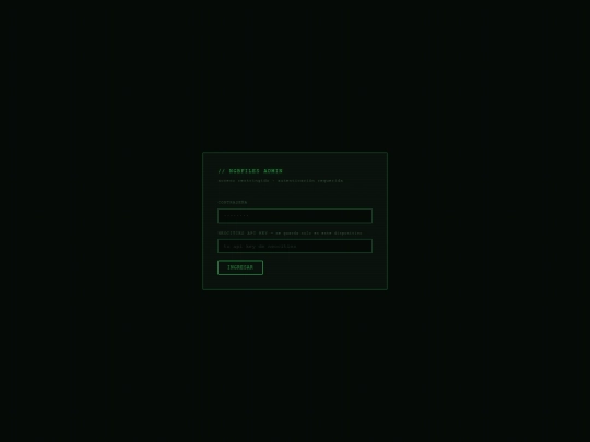 admin screenshot