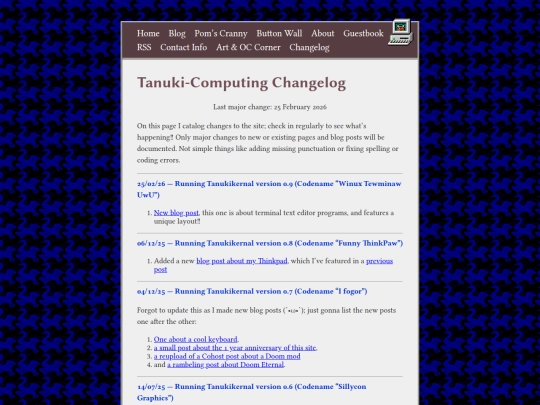 changelog screenshot
