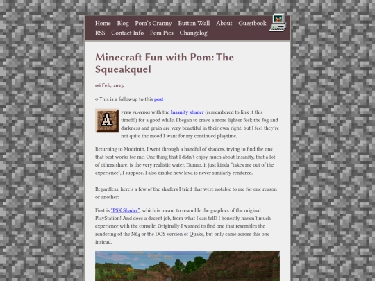 posts/2025-02-06-Minecraft-Fun-with-Pom-The-Squeakquel screenshot