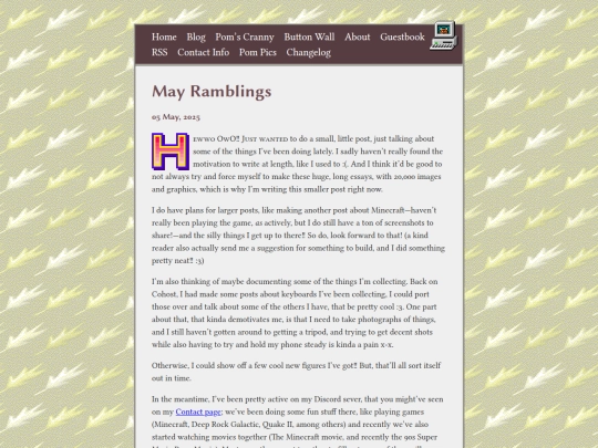 posts/2025-05-05-May-Ramblings screenshot