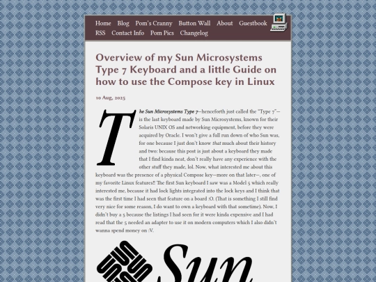 posts/2025-08-10-Overview-of-my-Sun-Microsystems-Type-7-Keyboard-and-a-little-Guide-on-how-to-use-the-Compose-key-in-Linux screenshot