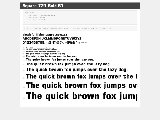 Square 721 /demo screenshot