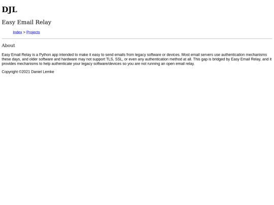 projects/easy-email-relay/easy-email-relay screenshot