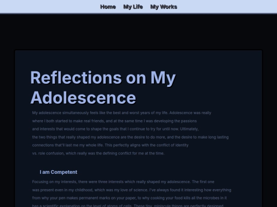 reflections/adolescence screenshot