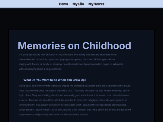 reflections/childhood screenshot