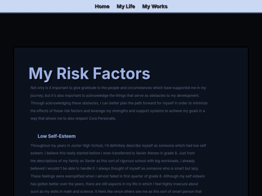 reflections/riskfactors screenshot