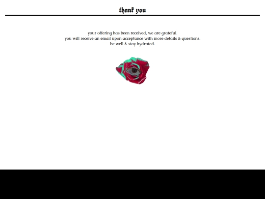 thankyou screenshot