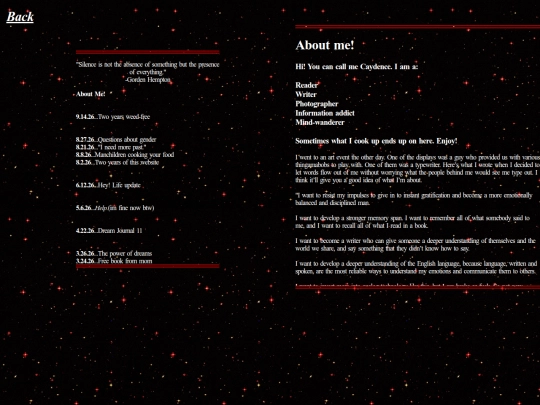Blog screenshot