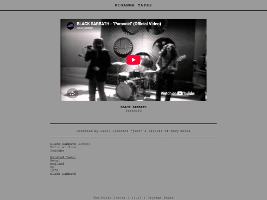 post/Black Sabbath - Paranoid screenshot