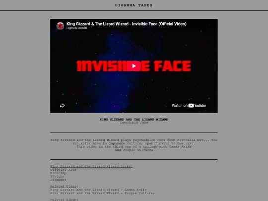 post/King Gizzard and the Lizard Wizard - Invisible Face screenshot