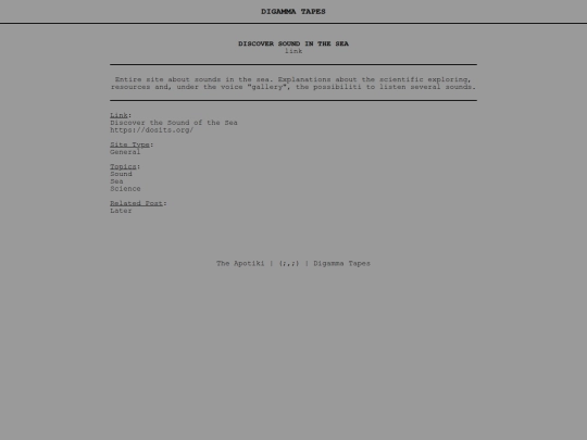 post/Sound in the sea screenshot