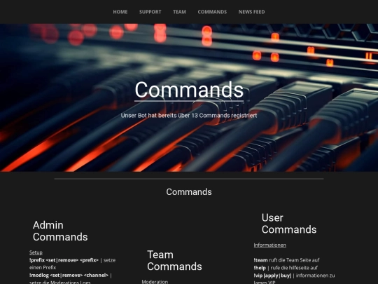Commands screenshot