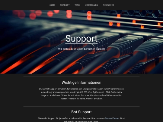 Support screenshot