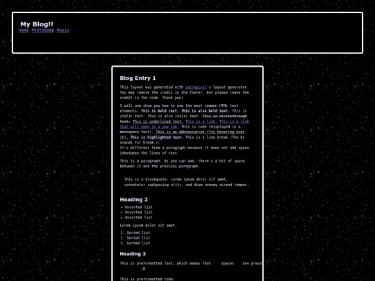 blog screenshot