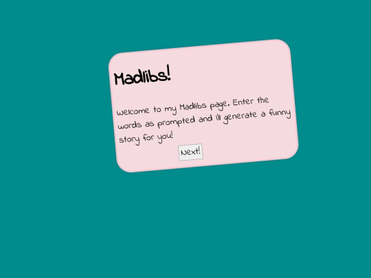 madlibs screenshot