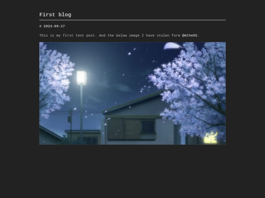 blog/first screenshot