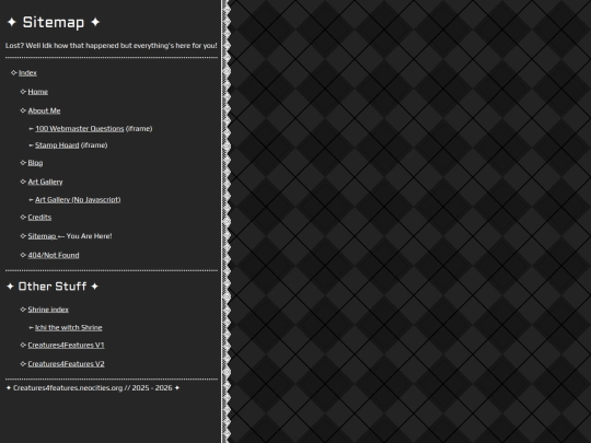 Sitemap screenshot