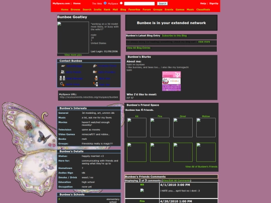 myspace/bunbee screenshot