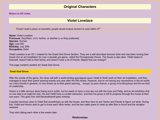 creative/ocs/pages/violet screenshot