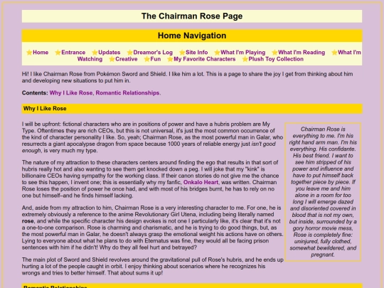 faves/chairman-rose screenshot