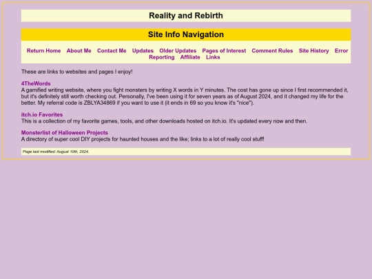 info/links screenshot