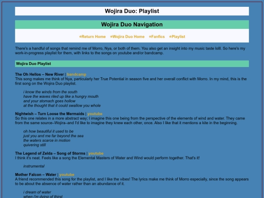 sites/wojira/playlist screenshot
