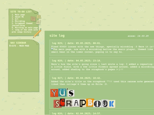 log/log updates screenshot