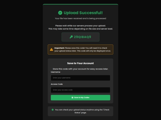 success screenshot