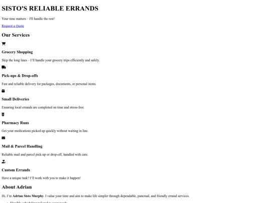 SistosReliableErrands screenshot