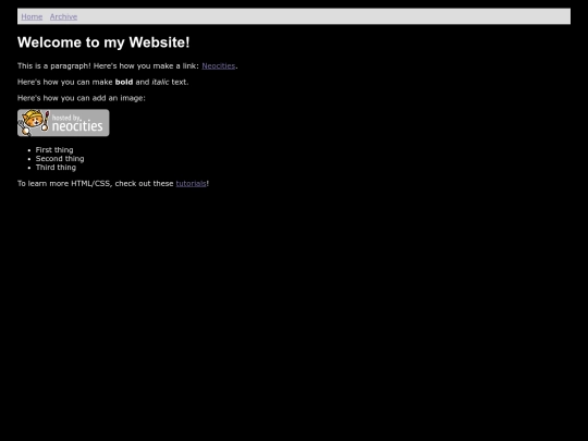 archive screenshot