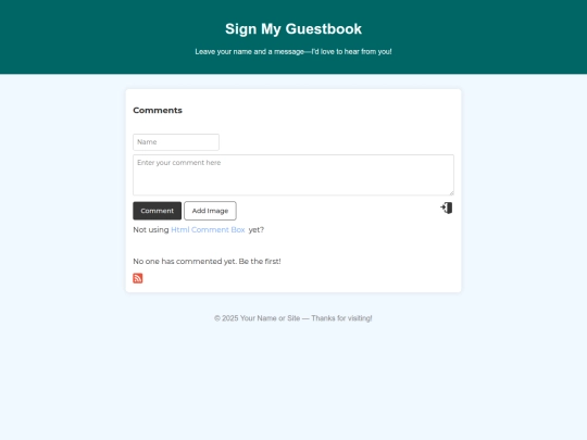 guestbook screenshot