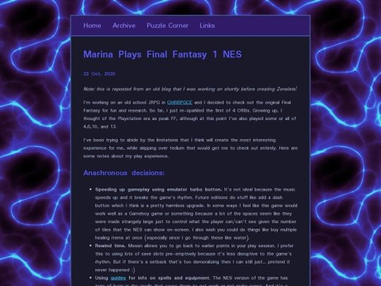 posts/2020-10-23-Marina-Plays-Final-Fantasy-1-NES screenshot