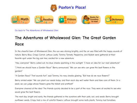 reading/adventures-of-wholewood-glen/the-great-garden-race screenshot