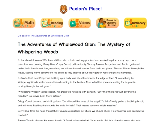 reading/adventures-of-wholewood-glen/the-mystery-of-whispering-woods screenshot